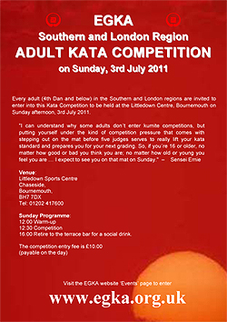 Poster for Adult Kata Competition